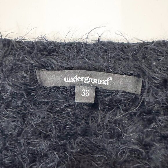 UNDERGROUND BRAND FURRY BLACK COLOR CARDIGAN - Picture 7 of 7